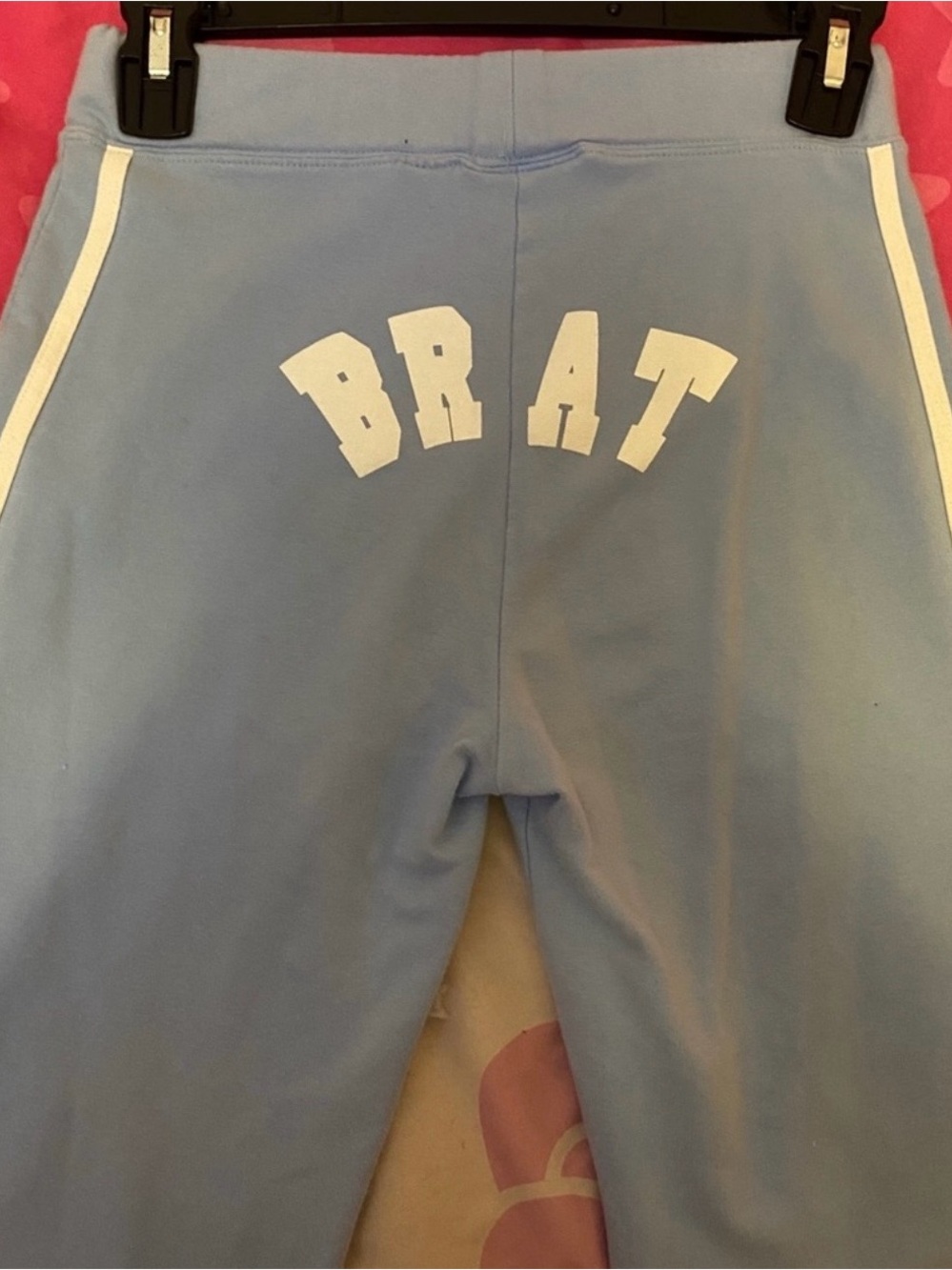 Y2K Baby Blue “BRAT” Sweatpants